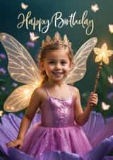 Pretty Birthday Card - Magical Fairy created by Woody's Design