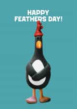 Funny Father's Day Card - Wallace and Gromit - Feathers McGraw created by Hype Associates