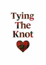 Classic Engagement/Wedding Card - Tying The Knot - Scottish Design created by Scottish Greetings