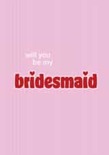 Cute Pink Bridesmaid Card created by at SUMAIA'S