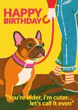 Cute Birthday Card - French Bulldog created by Jon Downer