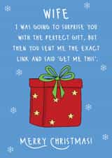 Funny Christmas Card - For Wife - Exact Link created by @Laura Lonsdale Designs