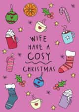 Cute Christmas Card - For Wife - Cosy Christmas created by @Laura Lonsdale Designs