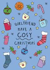 Cute Christmas Card - For Girlfriend - Festive Illustrations created by @Laura Lonsdale Designs