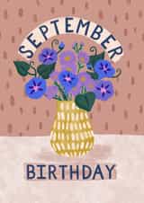 Classic Birthday Card - September Flowers - For Her created by Jessie Maeve Studio