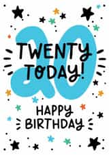 Classic Birthday Card - 20th - For Him/Her created by Lyndsay Moon