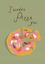Classic Anniversary Card - I Wanna Pizza You created by Louisa Taylor