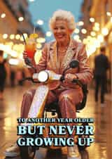 Funny Birthday Card - Never Growing Up created by Shower Thoughts