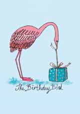 Cute Birthday Card - Flamingo - Birthday Bird created by Paper Bird