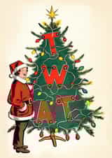 Vintage Style %#! Christmas Lights | Rude | Funny Retro | Nostalgic | Swearing created by Lisa Wardle