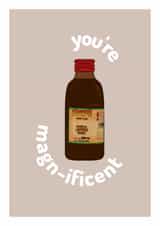 You’re Magnificent - Funny Magnum Tonic Wine Card - Caribbean Anniversary Card created by Happy Cacti