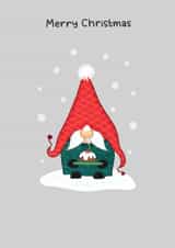 Cute Christmas Card - Gonk - Christmas Pudding created by Blue Kiwi Design