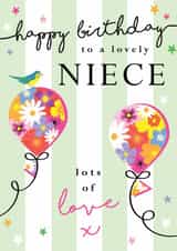 Classic Birthday Card - Lovely Niece - Balloons created by Michelle Fiedler Design