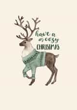 Classic Christmas Card - Reindeer - Have A Cosy Christmas created by Elena O'Neill
