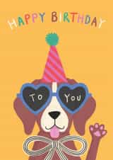 Cute Birthday Card - Party Dog created by Jo Podmore