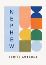 Arty Birthday Card - For Nephew - Bauhaus Shapes created by Lemon and Sugar 