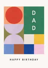 Arty Birthday Card - For Dad - Bauhaus Shapes created by Lemon and Sugar