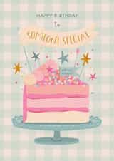Pretty Birthday Card - Someone Special - Pink Cake created by The Pattern Press