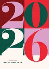 Classic New Year Card - 2026 - Modern Typography created by Kelly Price