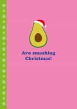 Cute Christmas Card - Avo Smashing Christmas! - Avocado created by Happy Street