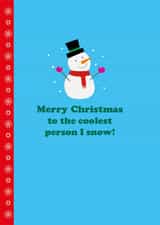 Cute Christmas Card - Snowman - Coolest created by Happy Street