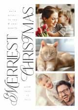 Personalised Christmas Photo Card created by Vivian Yiwing - Classic Christmas Card - Merriest Christmas