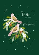 Classic Christmas Card - Turtle Doves created by Klara Hawkins