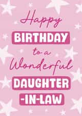 Classic Birthday Card - For Daughter In Law created by Stuck Shop Gifts