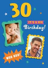 Personalised Birthday Photo Card created by Dalia Clark Design - Classic Birthday Card - 30th - Big Birthday
