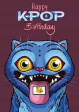 Cute Birthday Card - K-Pop Demon Hunters - Derpy created by Bryony Jackson Walters