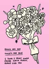 Poetry and Flowers Valentine's Day Card - For Couples or as a Secret Admirer! created by DefinitelyJenny Illustration
