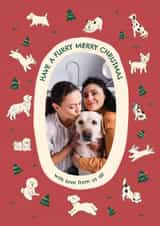 Personalised Christmas Photo Card created by Zove Ahh - Cute Christmas Card – Furry Merry Christmas
