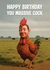 Funny Birthday Card - Massive Cock created by Picardso