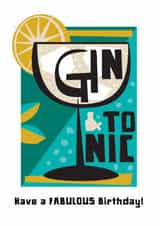 Arty Birthday Card - Gin & Tonic created by Lynn Evans