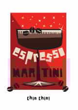 Arty Birthday Card - Espresso Martini - Chin Chin! created by Lynn Evans