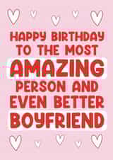 Heartfelt Birthday Card - For Boyfriend - Amazing Person created by Stuck Shop Gifts
