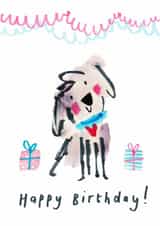 Cute birthday card for dog lovers created by Sketchy Muma