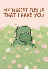 Cute Dinosaur Anniversary Card For Significant Other created by DesignShedCymru