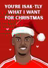 Alexander Isak Liverpool Christmas Card created by Original Fox Cards