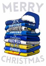 Classic Christmas Card - Chelsea FC - Football Shirts created by Pedges Houseboat