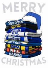 Classic Christmas Card - Everton - Football Shirts created by Pedges Houseboat