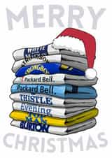 Classic Christmas Card - Leeds United - Football Shirts created by Pedges Houseboat