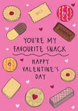 Classic Valentine's Day Card - My Favourite Snack - Biscuits created by @Laura Lonsdale Designs