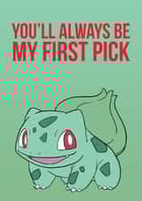 Cute Bulbasaur Birthday Card for Friend – Fun Pokémon Design & Personal Message created by DanAllen20
