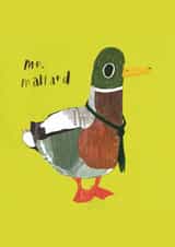 Mr Mallard Card created by A Does Art