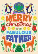 Classic Christmas Card - Fabulous Father - Reindeers created by OBJECTABLES