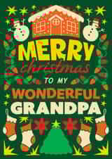 Classic Christmas Card - For Grandpa - Snowmen created by OBJECTABLES