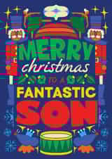 Classic Christmas Card - For Fantastic Son - Nutcrackers created by OBJECTABLES