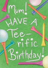 Punny Golf Birthday Card - For Mum - Golf Balls and Golf Tees created by Big Heart Designs