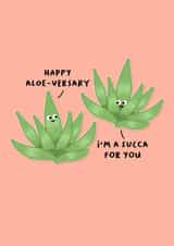 Cute anniversary card for your plant loving partner created by Back to the drawing board illustration 